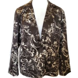 Chico's siz 3 (XL) Black silk blend jacket blazer